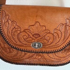 Western Tooled Leather Purse